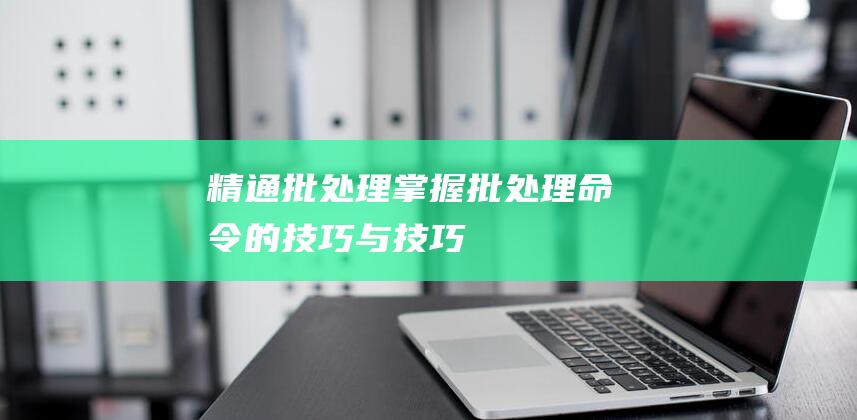 精通批处理：掌握批处理命令的技巧与技巧