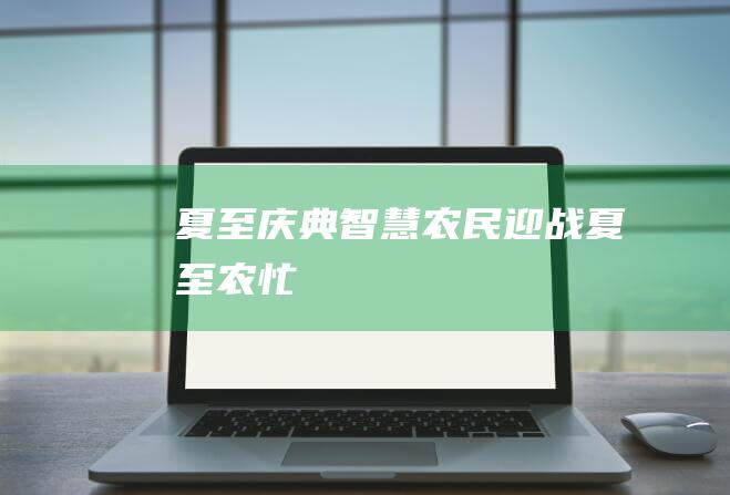 夏至庆典：智慧农民迎战夏至农忙