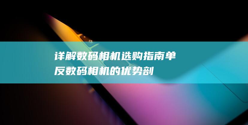 详解数码相机选购指南单反数码相机的优势剖